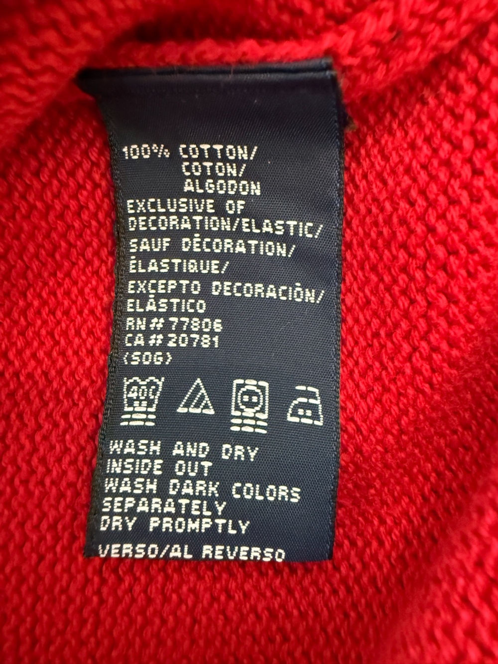 Tommy Hilfiger Men’s Red Crewneck Sweater with Flag Logo - Picture 5 of 5